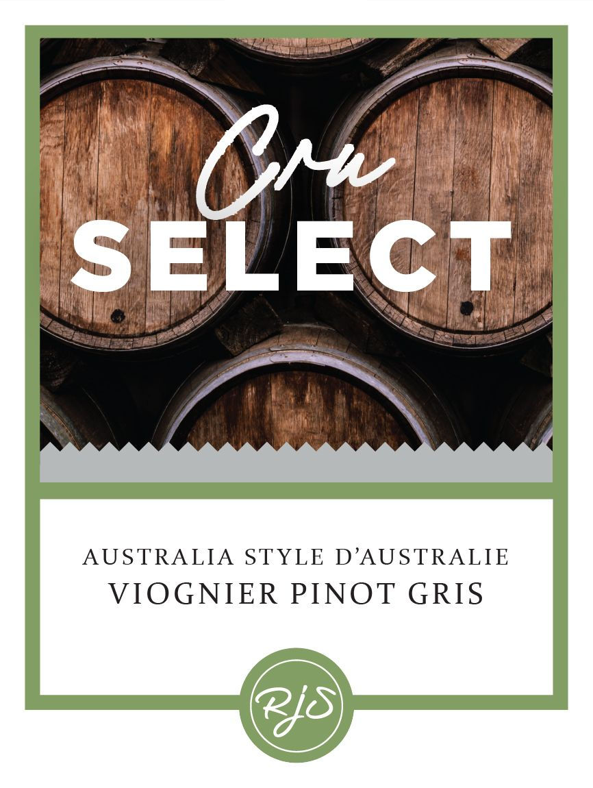 Cru Select Australia Style Viognier Pinot Gris wine label