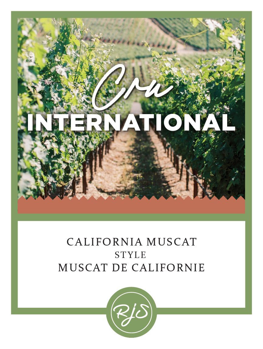 Cru International California Muscat Wine Label