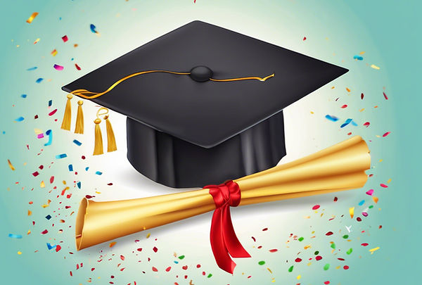 graduation cap with diploma and confetti.jpg