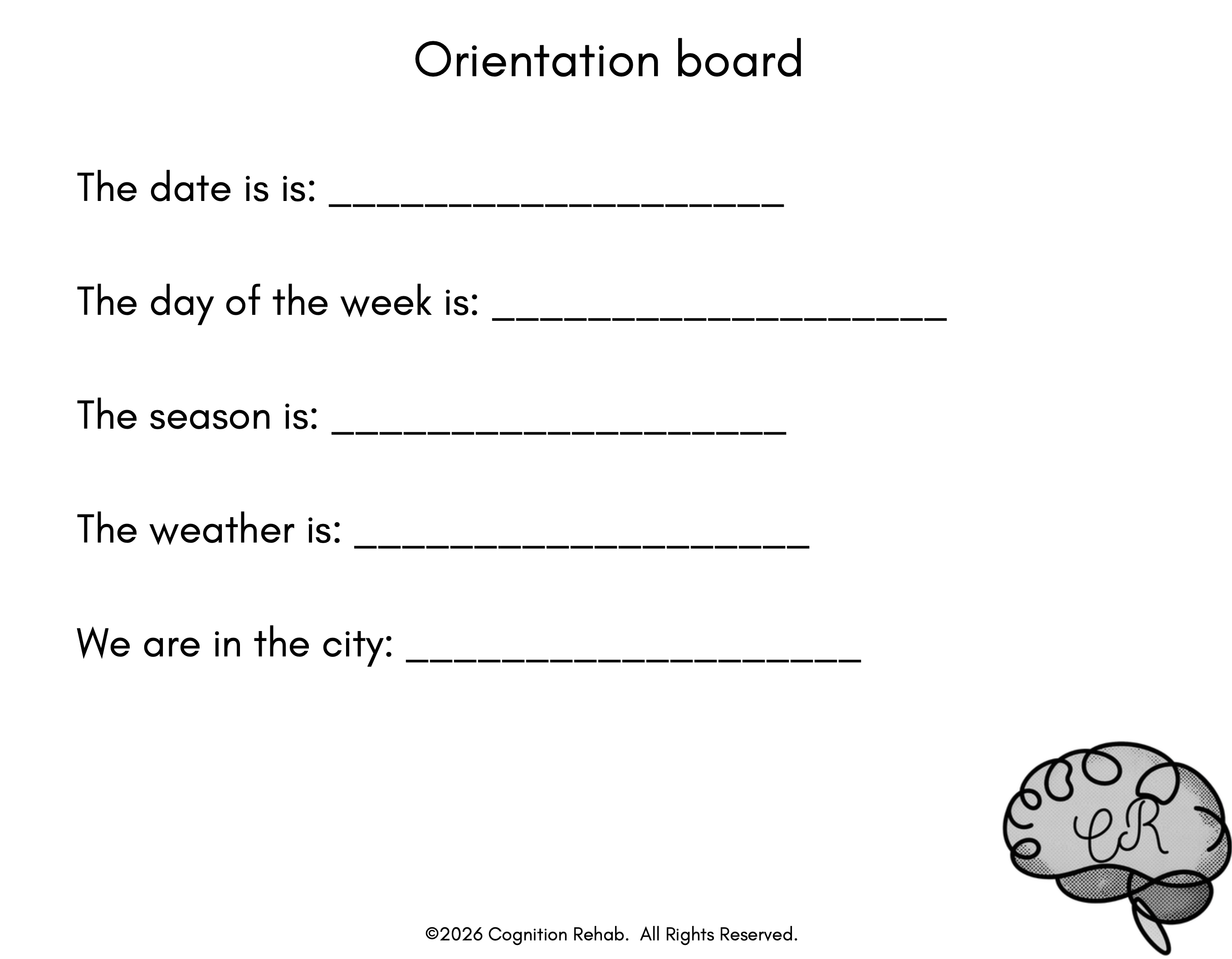 Orientation board- basic