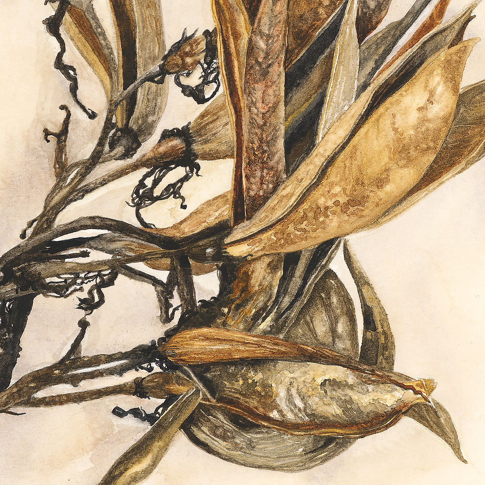 Thumbnail: Harakeke (winter study) {Phormium tenax}
