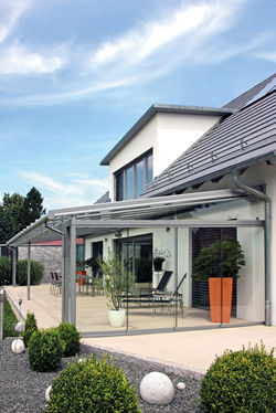 Terrassenüberdachung mit Seitenvergl