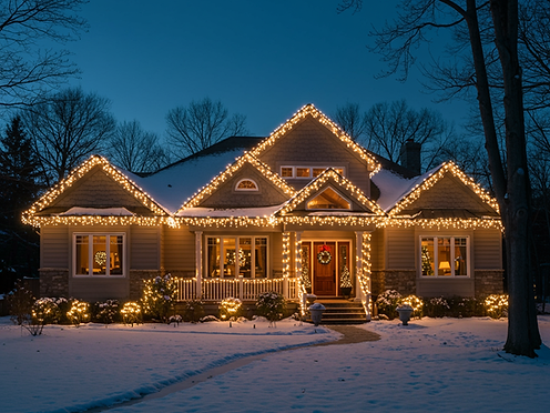Holiday Lighting after install in Ham Lake, MN
