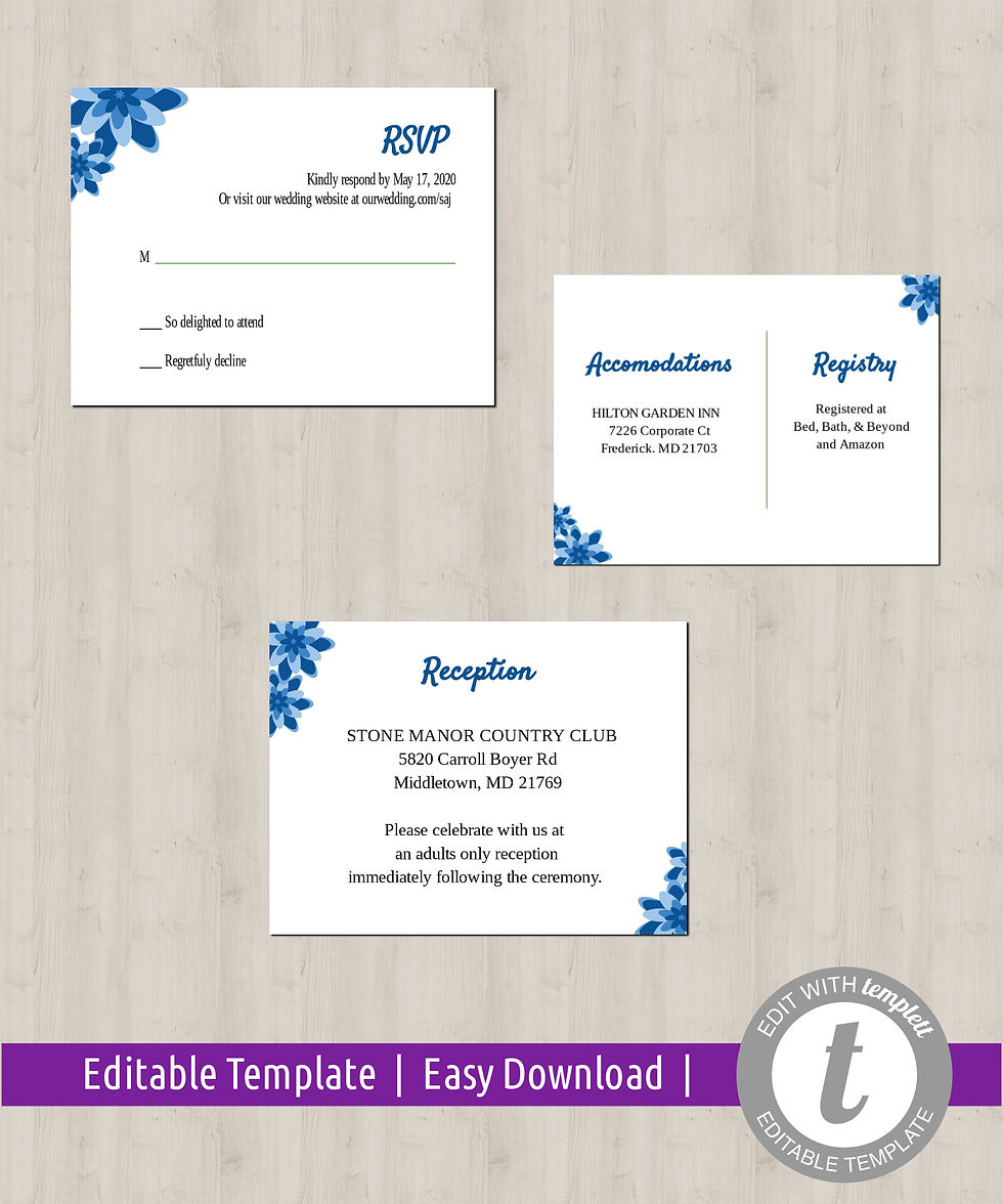 Wedding Inserts