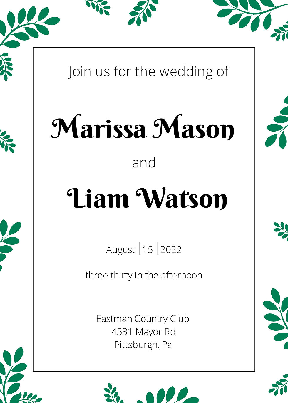 Wedding Invitation Template