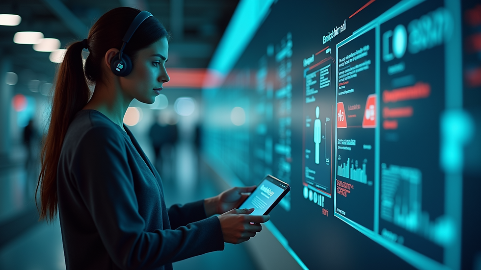 Close-up view of an AI customer support agent interface