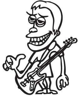 Cartoon musician