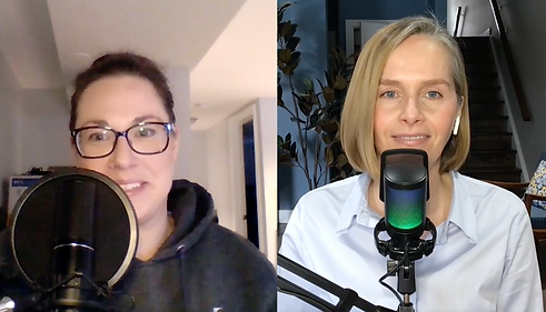 Amy and Bea in the studio