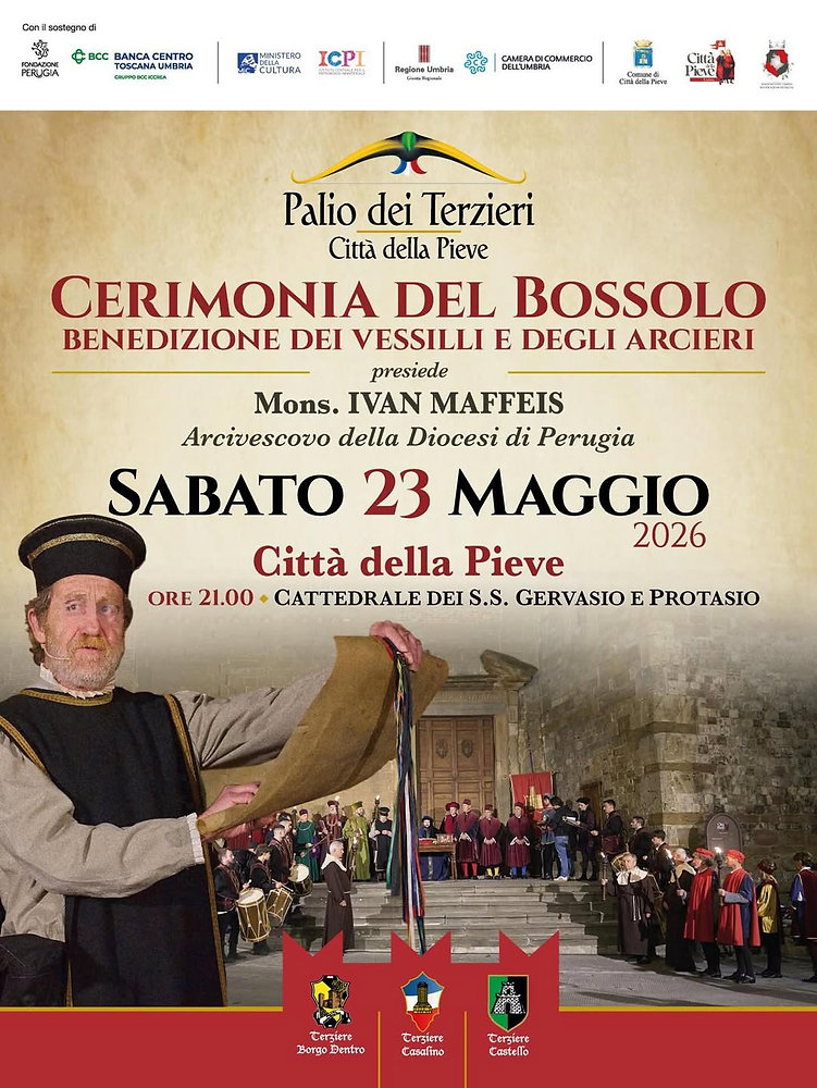 Cerimonia del Bossolo: apertura ufficiale del Palio dei Terzieri 2026
