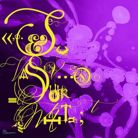 oeuvre contemporaine numérique calligraphie par christine barone france