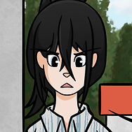 Linda. A middle-aged human woman with black long hair.