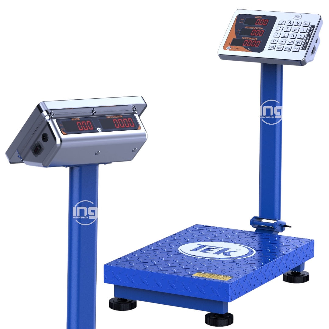 BASCULA TUBO PEDESTAL PINTADA EN ALFAJOR DE 200Kg - 300Kg - 500Kg