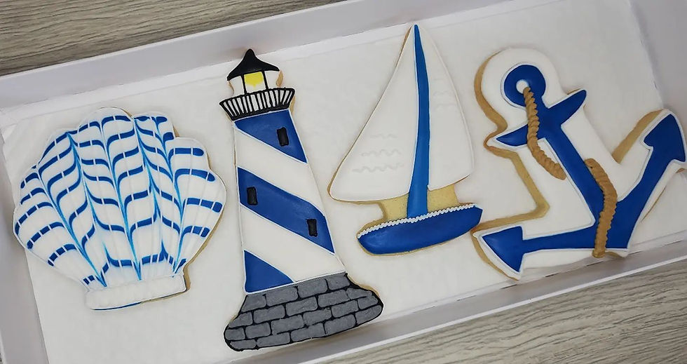 Thumbnail: Coastal holiday air bnb cookie gift sets