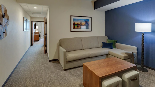 lounge area of Drury Plaza Hotel Orlando Disney Springs Area 