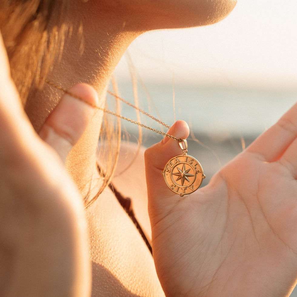 Thumbnail: Model wearing the Sea Isle City Necklace