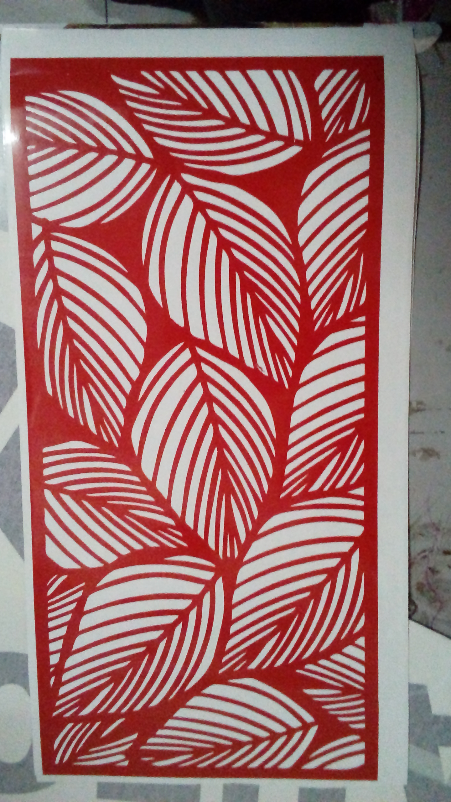 Vinilo de 18 x 36 cm