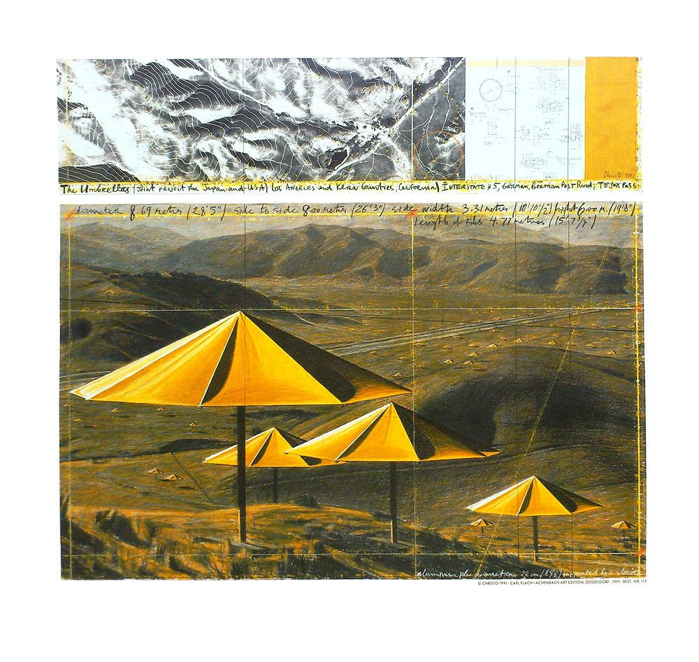 The Umbrellas. Japan-U.S.A. Joint Project S-118 U.S.A / Christo & Jeanne-Claude
