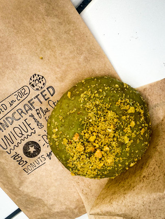 Matcha flavored donut from Blue Star in Portland