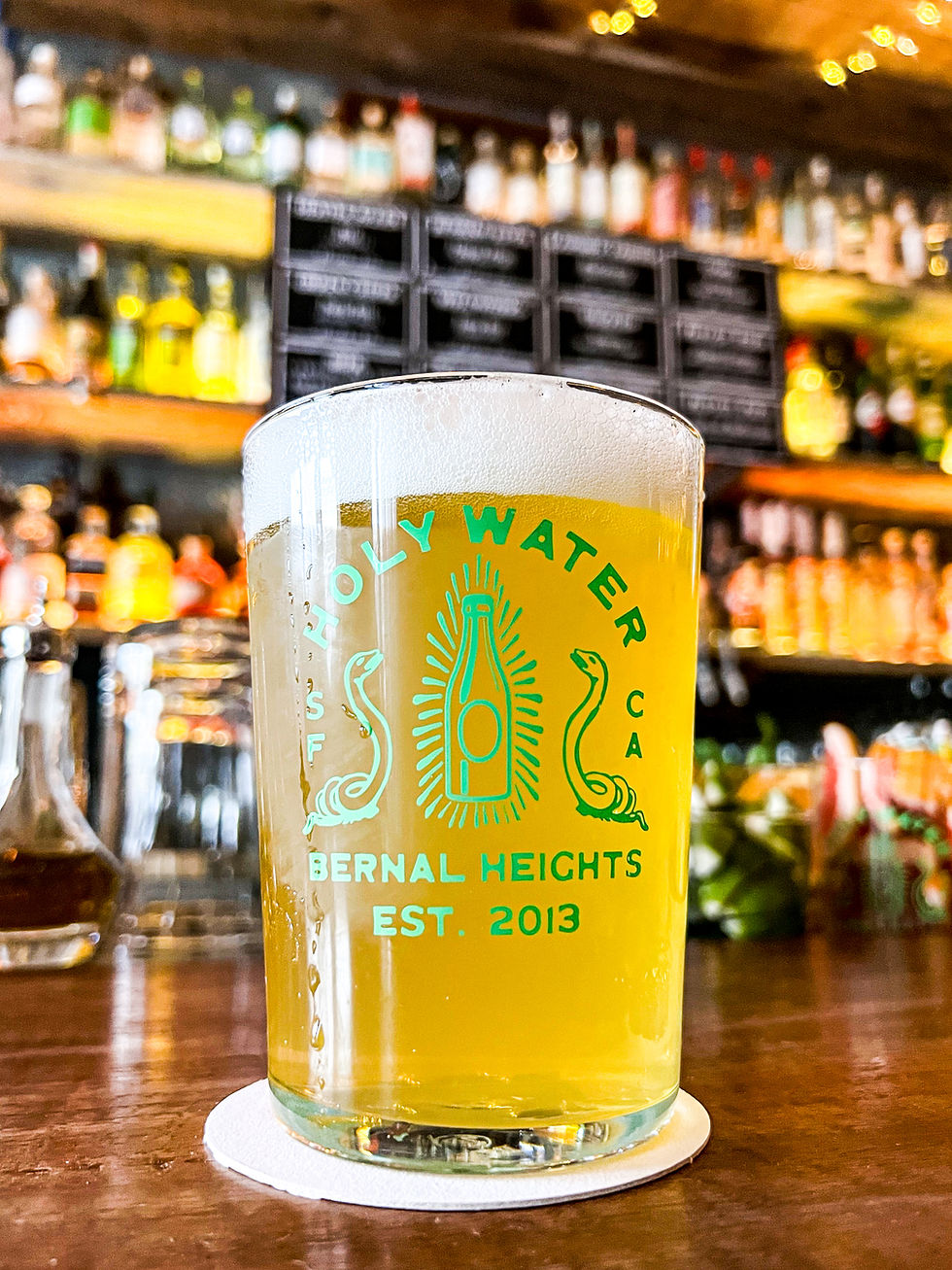 Craft beer at Holy Water in San francisco beet bar and cocktails