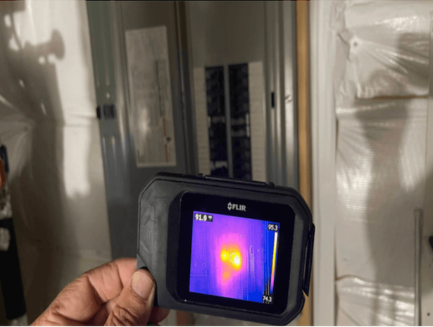Infrared thermal imaging photo electrical panel