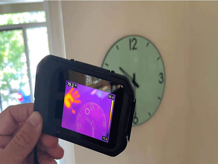 Infrared thermal hand clock