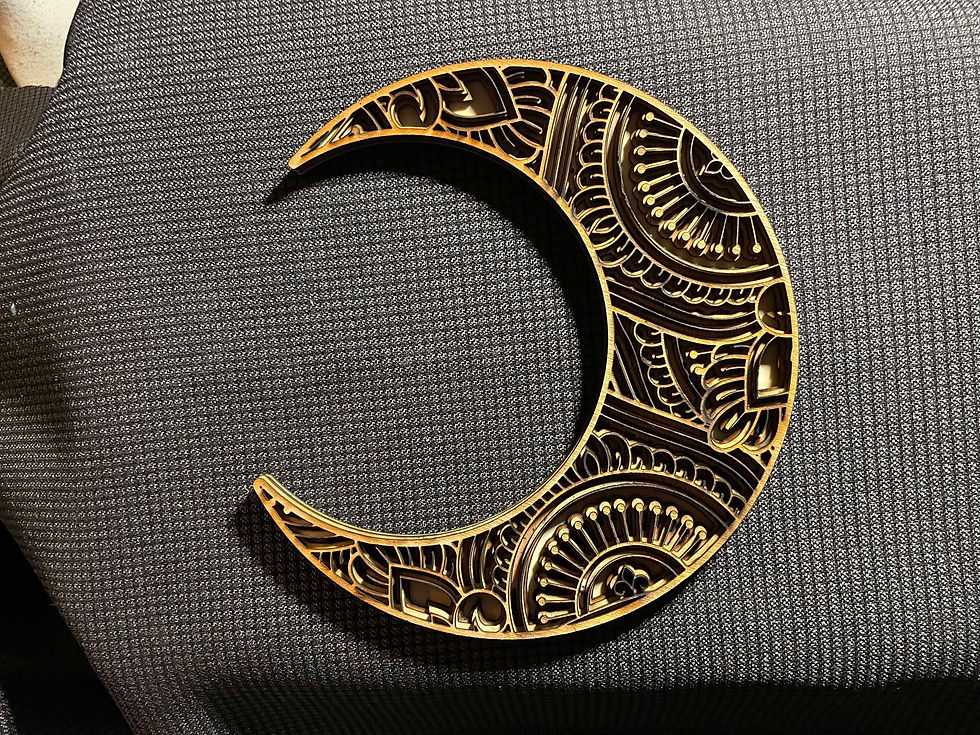 Intricate Crescent Moon