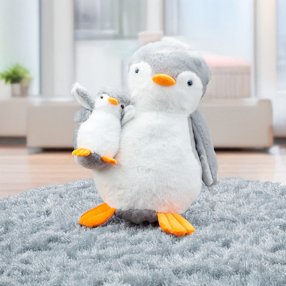 Dev Yavrulu Penguen Peluş 60CM