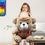Küçük resim: Hugs Baby Elbiseli Peluş Ayıcık Kahverengi 48CM