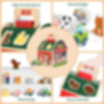 Thumbnail: Atoylink Wooden Farm Toys for Toddlers 1 2 3 Year Old Take Along Sorting Barn