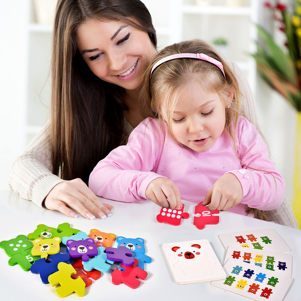 Thumbnail: Atoylink Bears Wooden Number Puzzles Numbers Colors Recognation