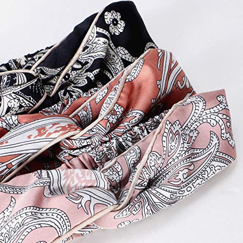 Thumbnail: TAIHA 10 Pack Boho Headbands for Women Vintage Flower Printed Criss Cross