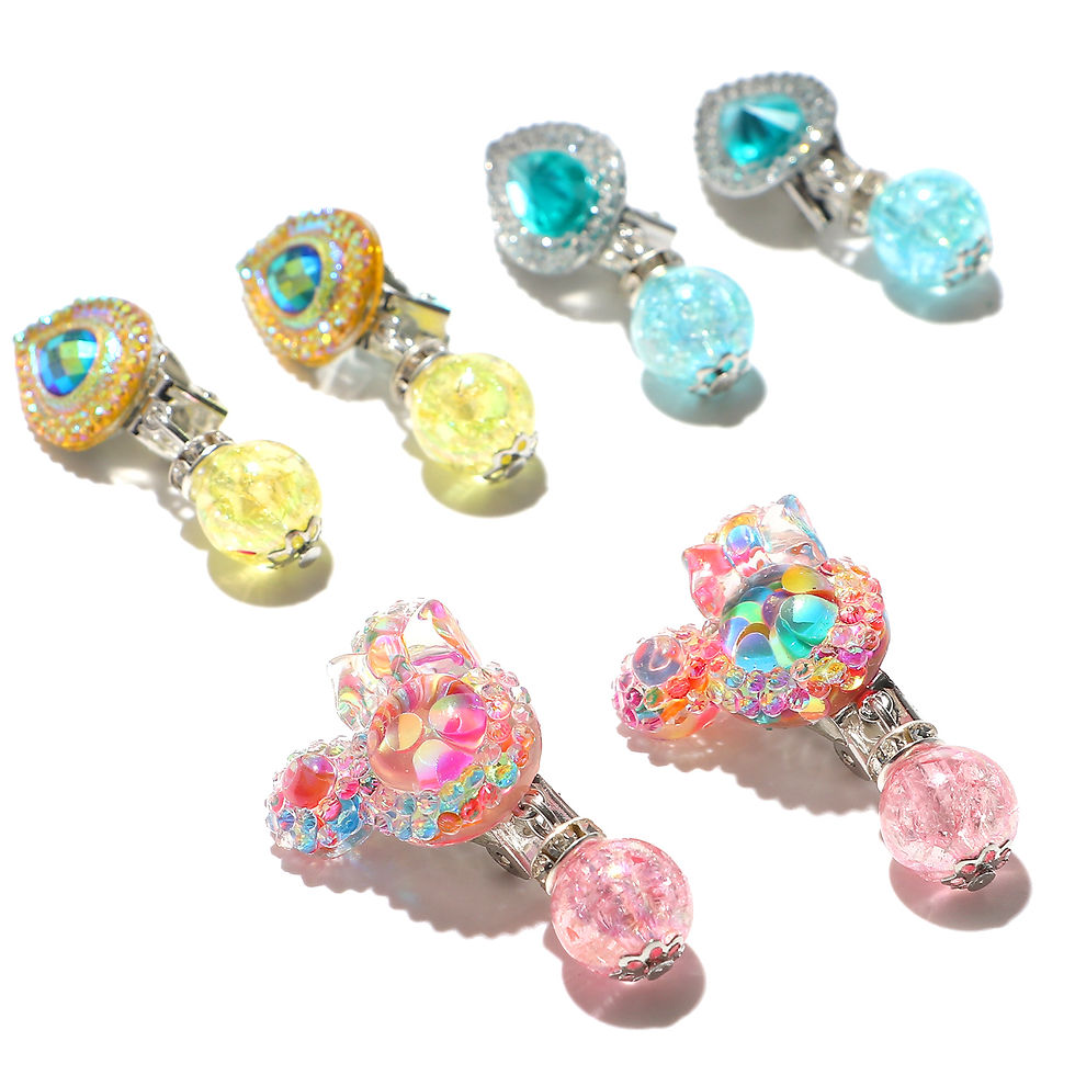 Thumbnail: B Bascolor 16 Pairs Clip On Earrings for Girls Play Earrings Pretend Princess