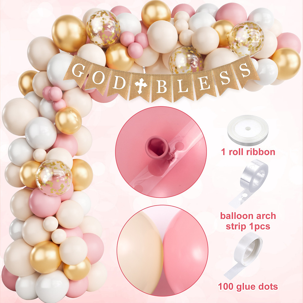Thumbnail: KELENO 132 Baptism Decorations for Girls