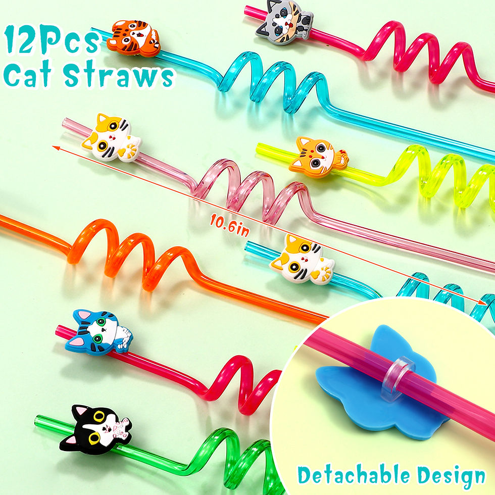 Thumbnail: Winrayk 110Pcs Cat Party Favors Birthday Supplies for Kids
