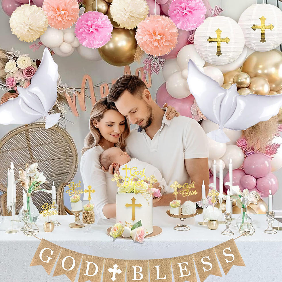 Thumbnail: KELENO 132 Baptism Decorations for Girls