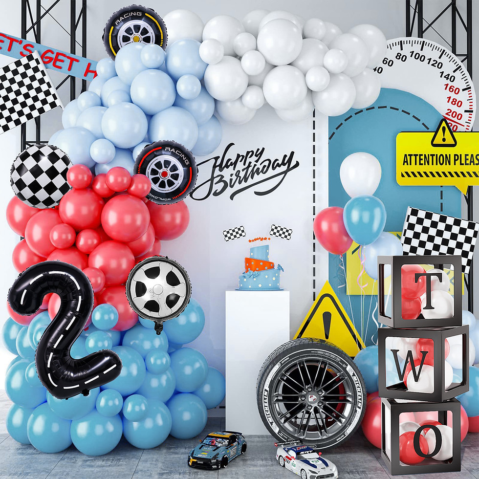 Thumbnail: KELENO 134 Two Fast Birthday Decorations