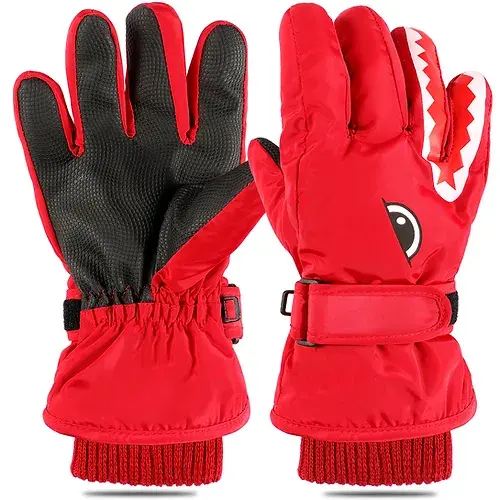 Thumbnail: LORFANCY Ski Gloves Kids Waterproof Winter Warm Snowboard Gloves for Boys Girls