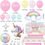 Thumbnail: Winrayk 142Pcs Pink Unicorn Party Decorations Birthday Supplies for Girls, Unico