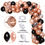 Thumbnail: 94Pcs Décoration Anniversaire Rose Or Noir Confettis Ballons Guirlande Arche Kit
