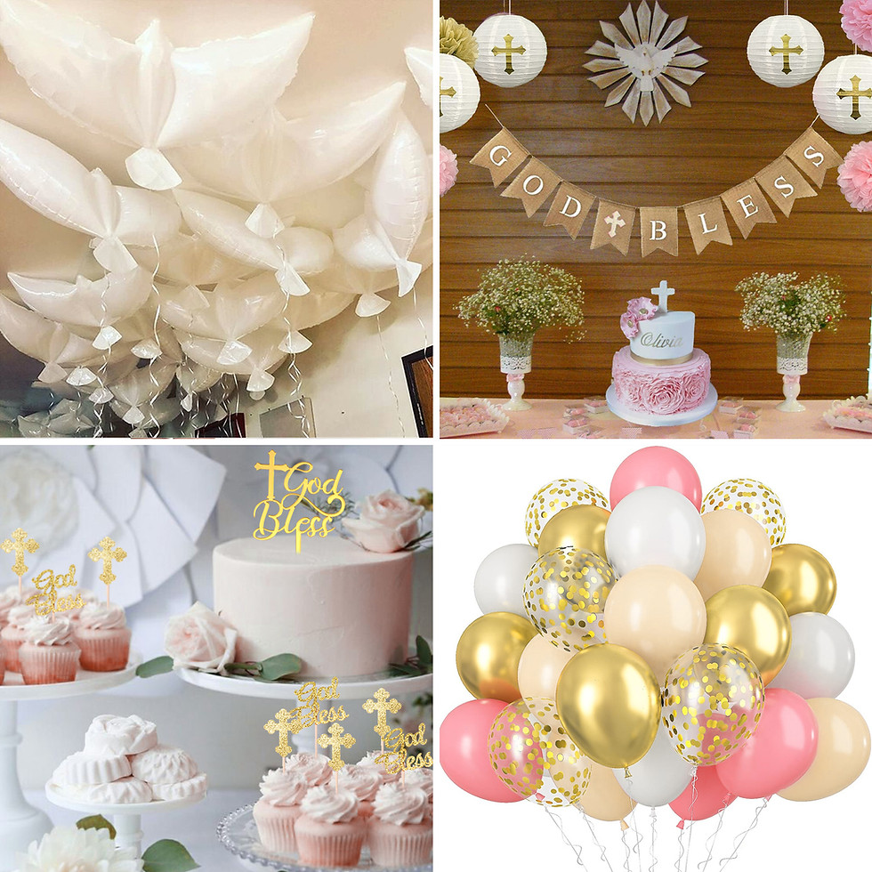 Thumbnail: KELENO 132 Baptism Decorations for Girls