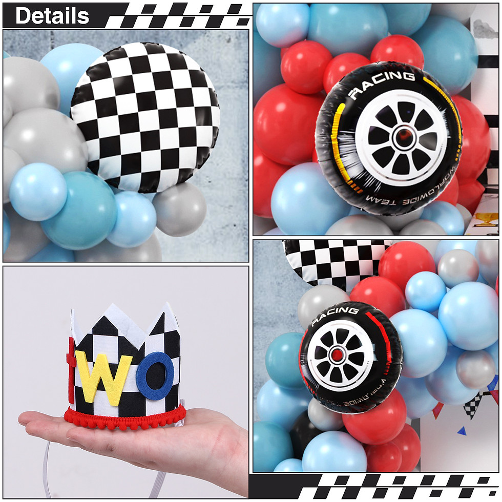 Thumbnail: KELENO 134 Two Fast Birthday Decorations