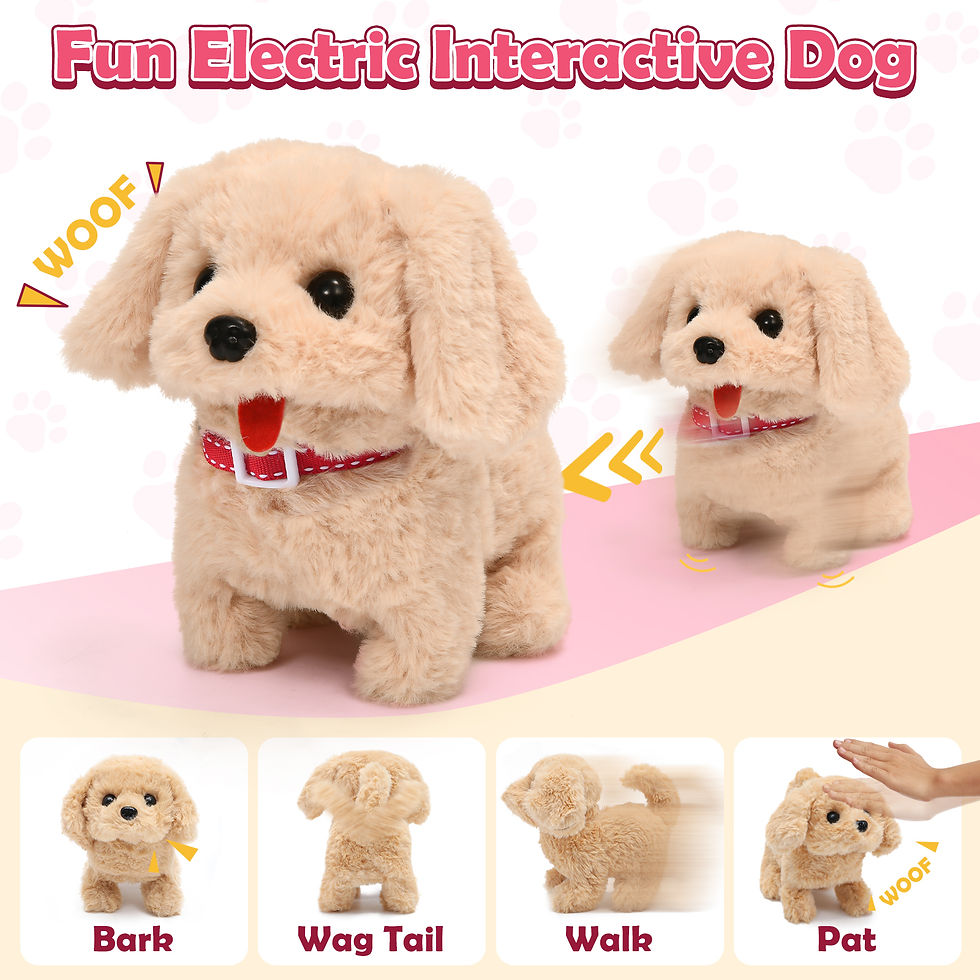 Thumbnail: Golray Dog Toys for Kids Girls, Electronic Interactive Walking Barking Dog