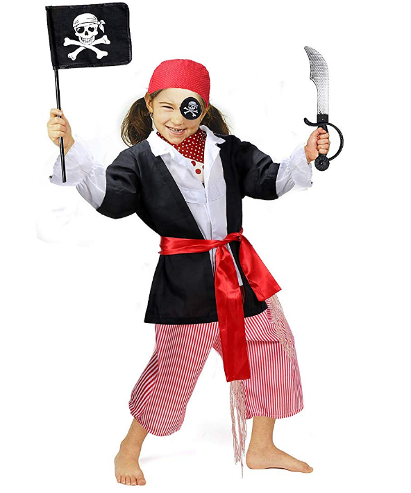 Thumbnail: LATOCOS 9 PCS Halloween costumes Pirate Costume Kids
