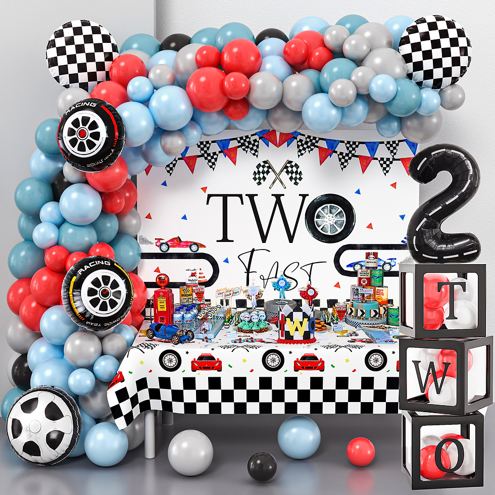 Thumbnail: KELENO 134 Two Fast Birthday Decorations