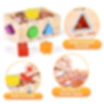 Thumbnail: Atoylink Wooden Shape Sorter Toys Baby Sensory Toys Montessori Toys Activity Cub