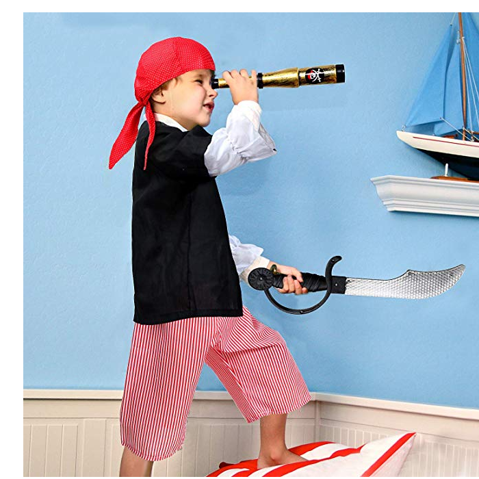 Thumbnail: LATOCOS 9 PCS Halloween costumes Pirate Costume Kids
