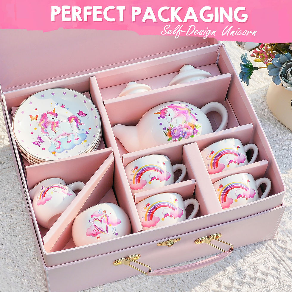 Thumbnail: Tacobear Porcelain Tea Set for Girls