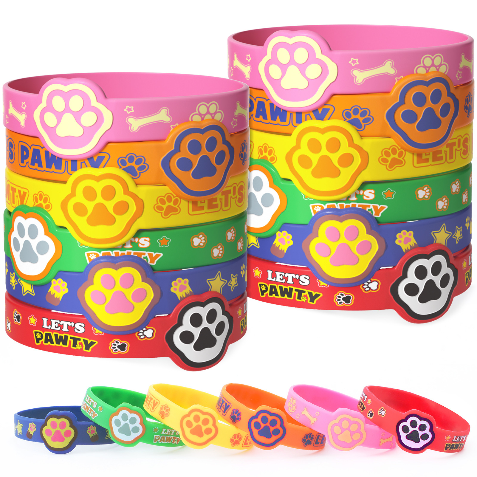 KELENO 24 Dog Paw Party Favors