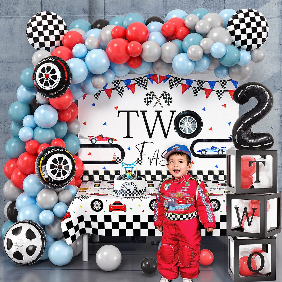 Thumbnail: KELENO 134 Two Fast Birthday Decorations
