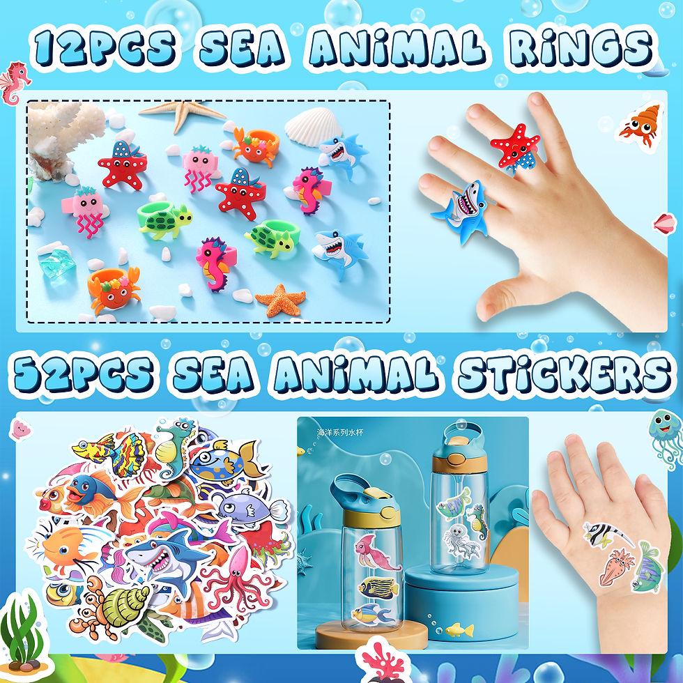 Thumbnail: Winrayk 148Pcs Under the Sea Party Favors Birthday Supplies Kids